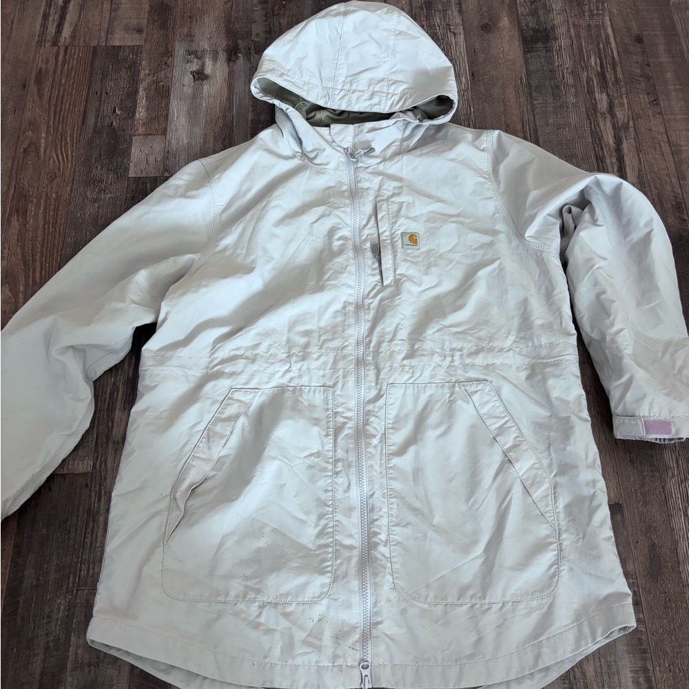 Carhartt pale lavender women’s rain coat XL  rain defender relaxed fit